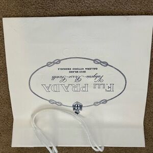 Prada White Shopping Bag